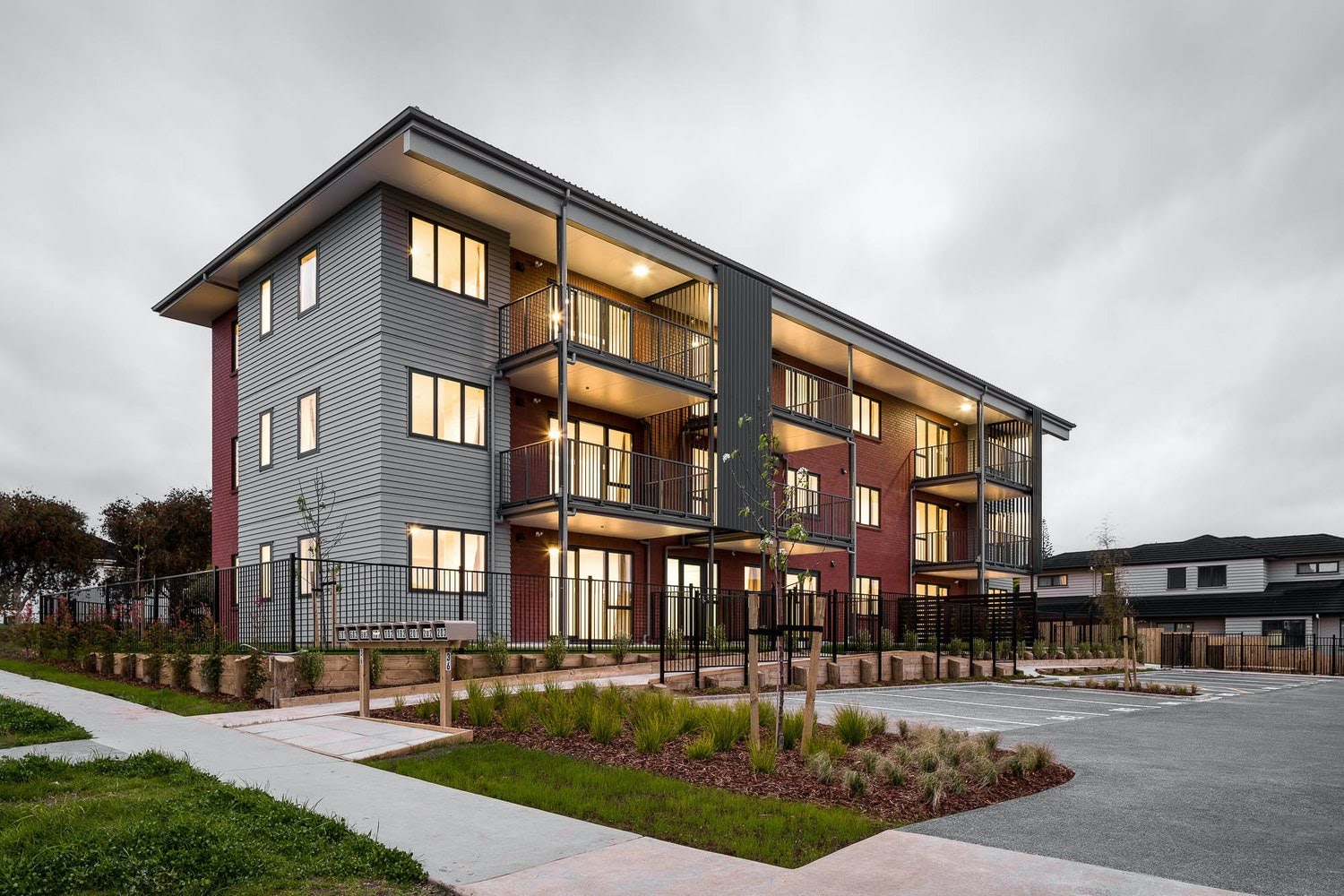 Nikau Street at dusk